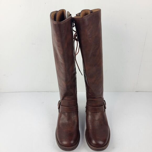 Eurosoft by SOFFT Carlen Lace-Up Knee High Boot Brown Leather Size 7M - Picture 11 of 13